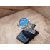 echt zilveren ring met Blauwe Chalcedoon